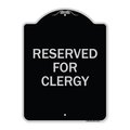 Signmission Reserved for Clergy Heavy-Gauge Aluminum Architectural Sign, 24" x 18", BS-1824-23214 A-DES-BS-1824-23214